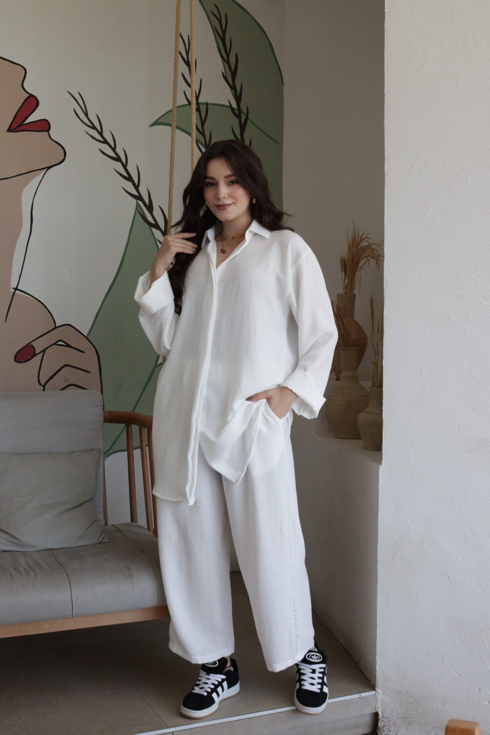 طقم بلوزة وبنطلون كاجوال