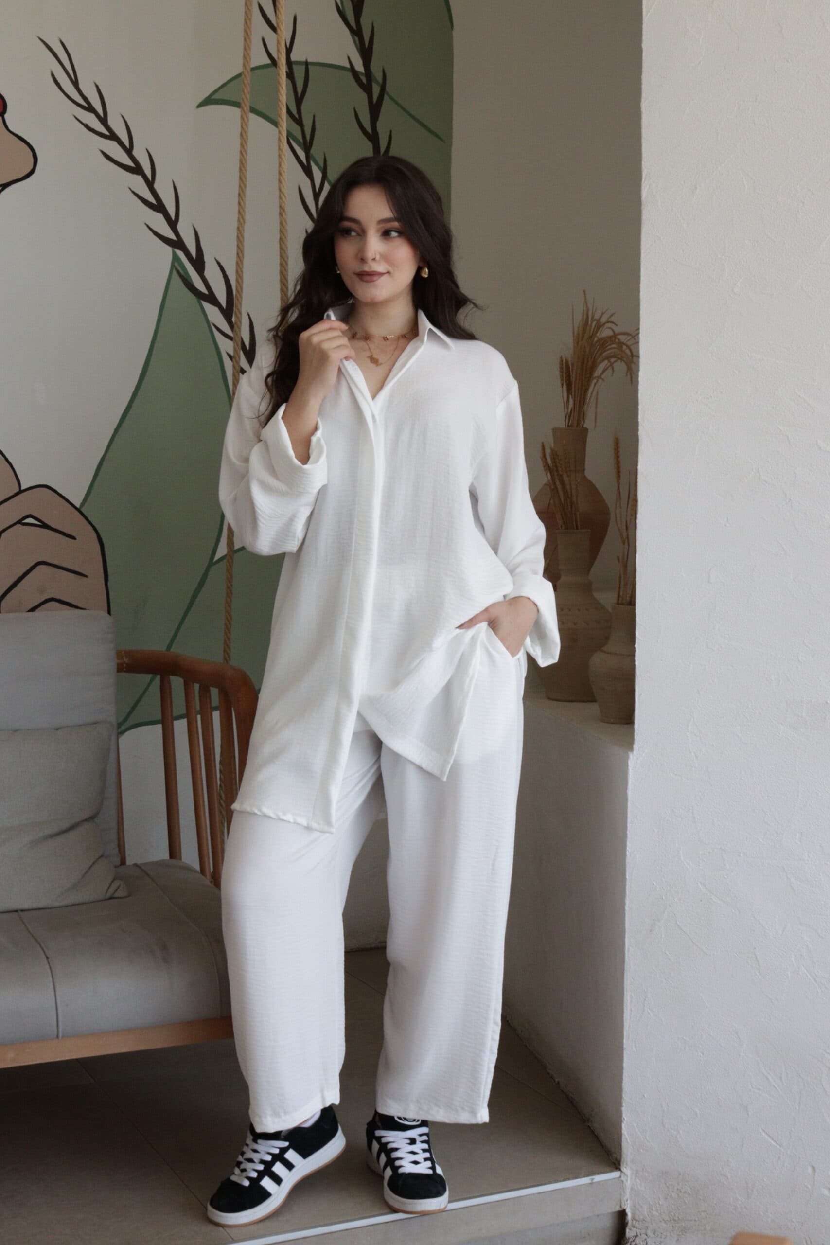 طقم بلوزة وبنطلون كاجوال